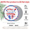 2D Flat, 1pc Patriotic 4th of July Metal Decorative Plaque, Red White Blue Flip Flops Fireworks USA Flag Design, Durable Indoor Outdoor Sign, Perfect