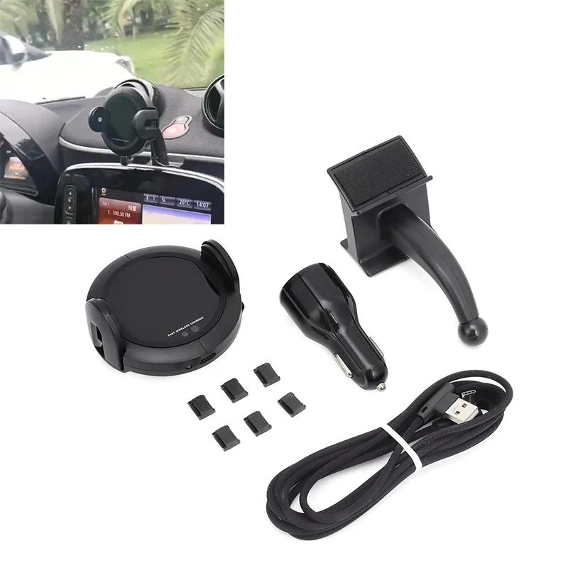 

Car Phone Holder with 10W Car Fast Wireless Charger 453 Navigation-Mid Screen Type Infrared Sensor Automatic Quick Charge Black