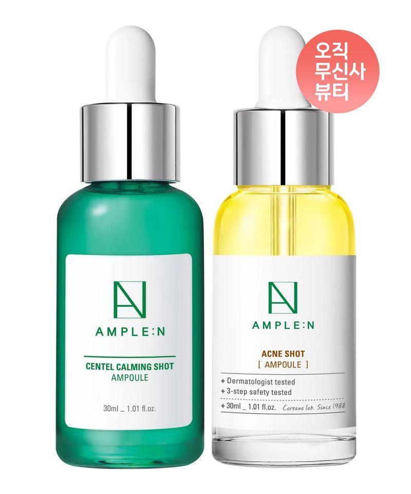 [Trouble Soothing Set] Centel Calming Shot Soothing Ampoule 30ml + Acne Shot Acne Ampoule 30ml