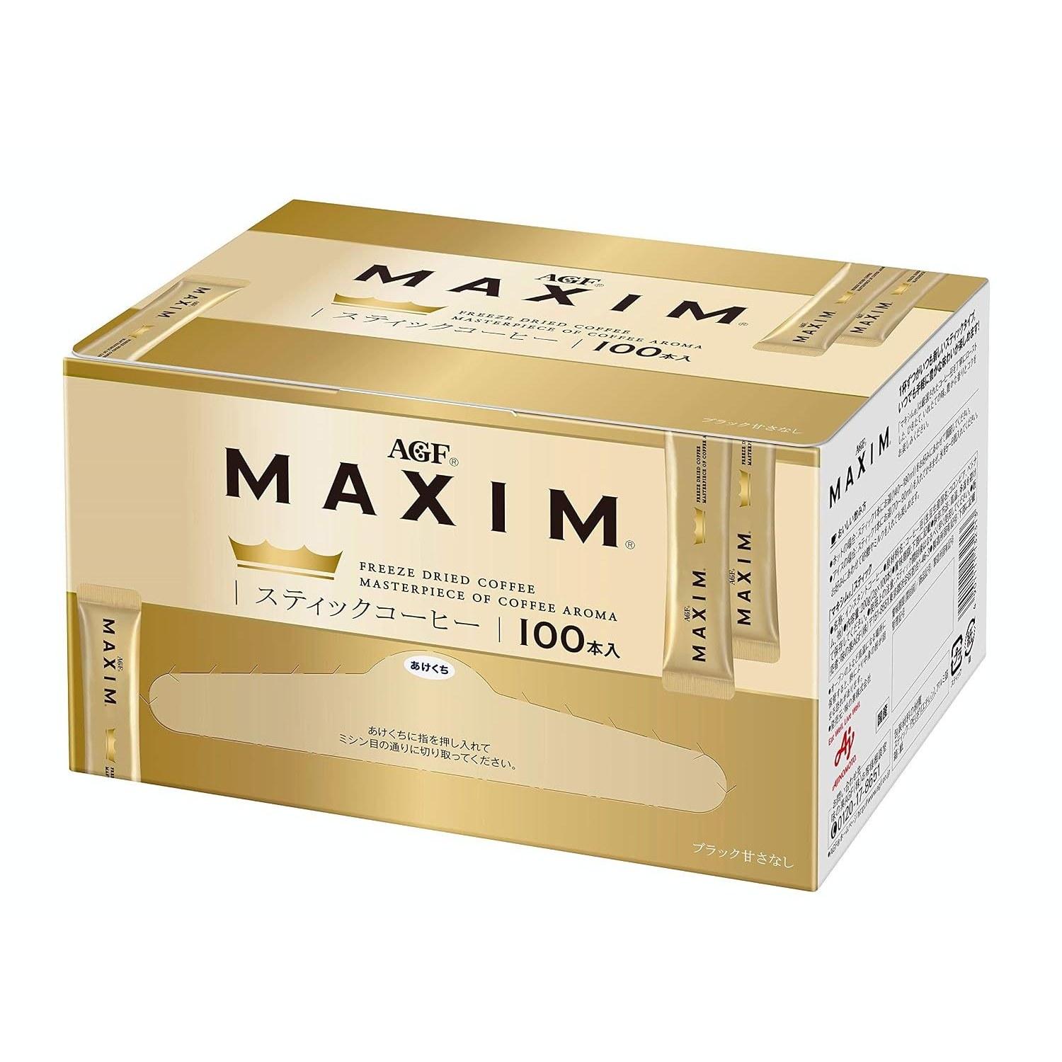 AGF Maxim Stick Black 100 Sticks Coffee Instant