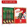 4PCS Christmas Stainless Steel Spoon Christmas Coffee Spoons Set Gold Home Restaurant Dessert Cutlery Set,Pendant for Xmas Party