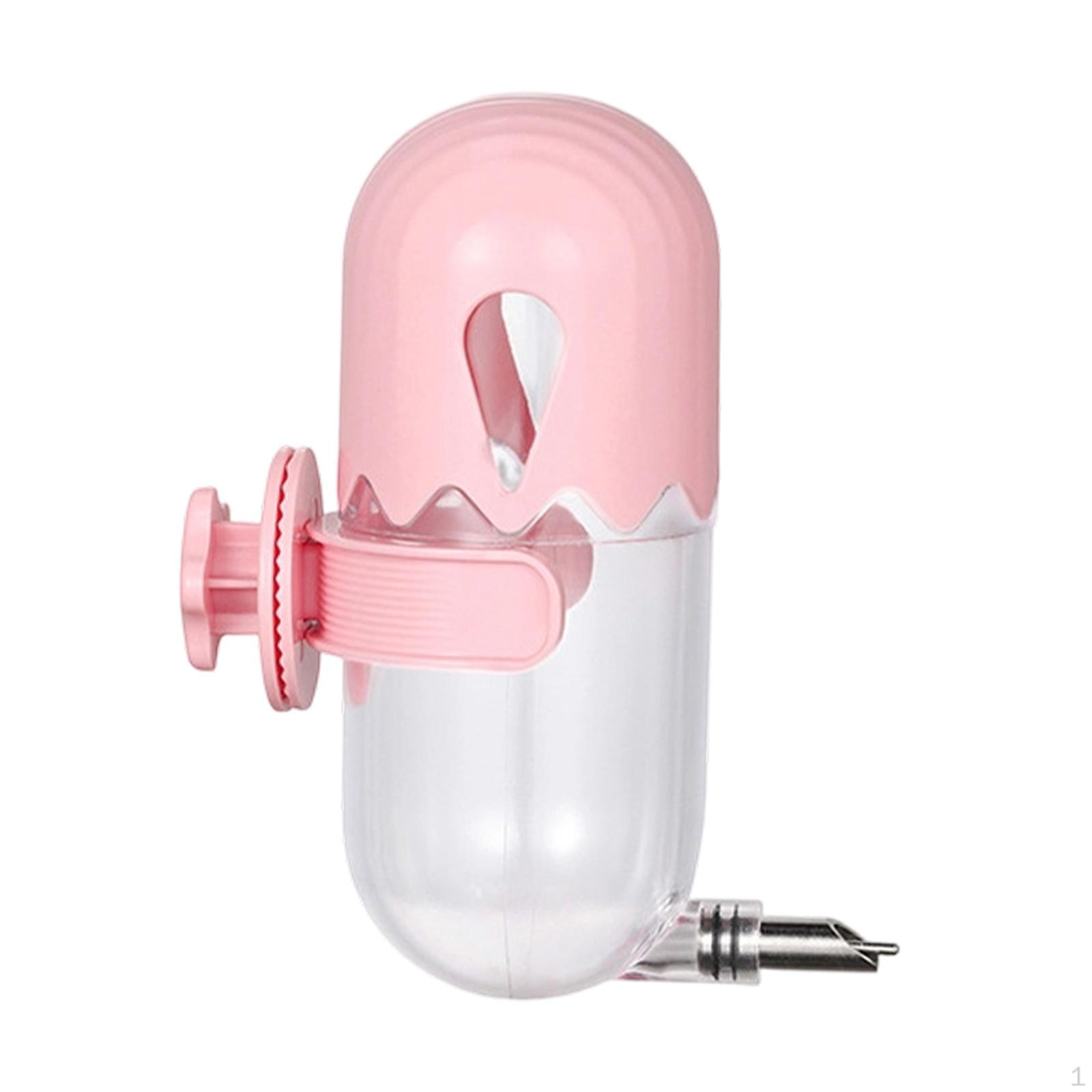 

Automatic Bird And Parrot Waterer, for Hanging in Cages, Water Bottle Small Pets Such As рожевий