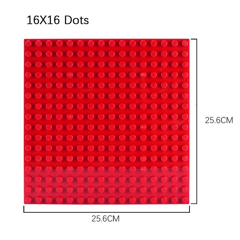 Placă de bază 16*16 puncte pentru cărămizi mari Placă de bază în 9 culori Blocuri de construcție DIY Jucării pentru copii