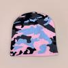 Hip Hop Camo Knit Beanie Men Women Color Block Warm Streetwear Fall Winter