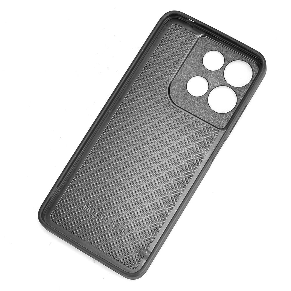 For Motorola Moto G15 Power 4G/G15 4G Case Cowhide Texture Leather+TPU+PC Phone Cover Stitching Line