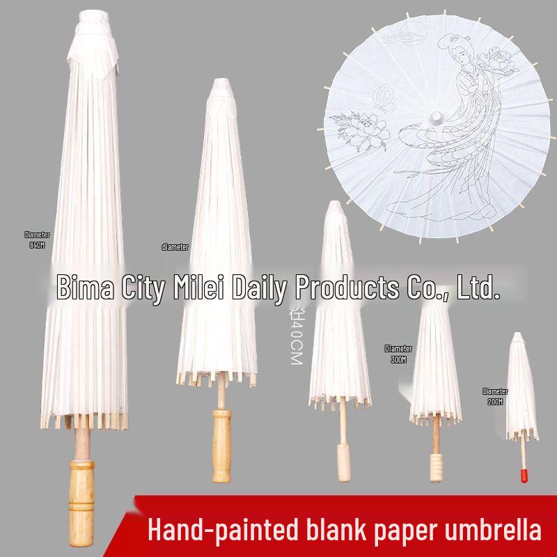 

Сделай сам Ручной работы Детский бумажный зонтик для граффити для творческой росписи 6 Colors Paint белый