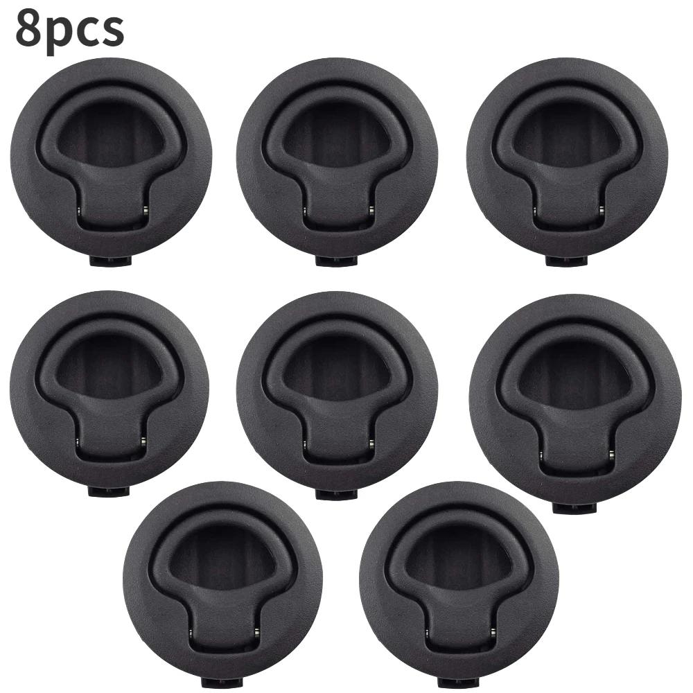 1/2/4/8/10Pcs Round Flush Pull Slam Latch for RV Boat Marine Deck Hatches Lift Pull Handle Non Key Marine Deck Locker