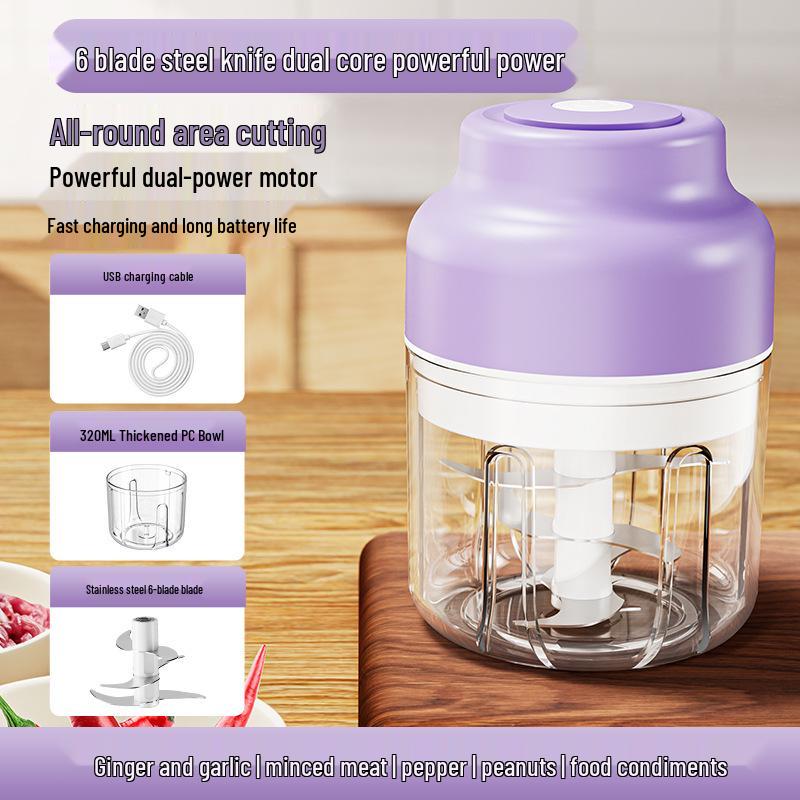 Wireless Electric Garlic Mincer & Masher - Automatic Garlic Press & Mixer for Kitchen and Baby Food Preparation
