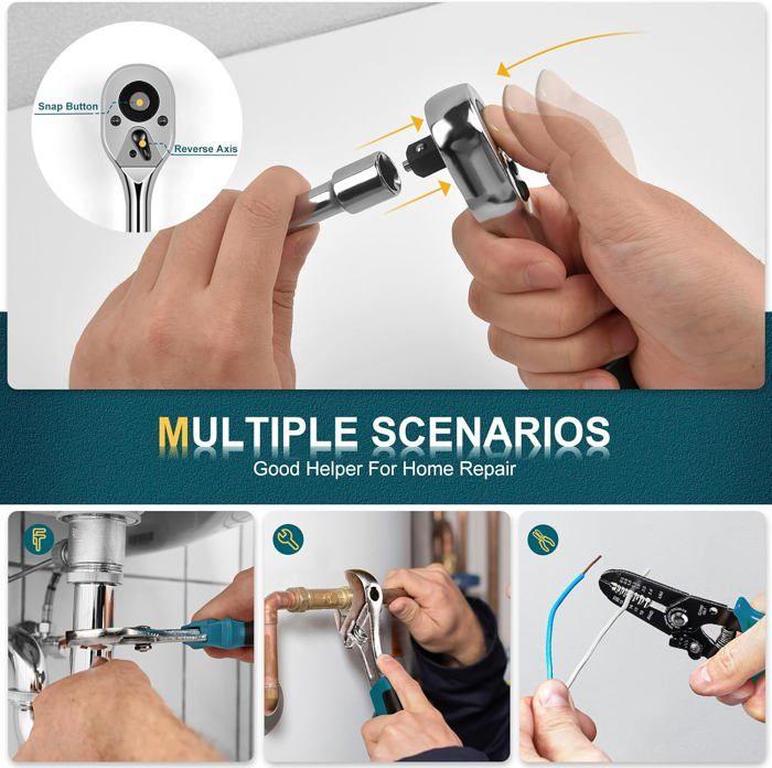 Boîte à outils - GoYwato - 287 pièces - Acier au carbone - Ergonomique - Portable