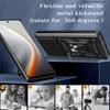 Slide Lens Armor Funda for Tecno Pova 7 4G Case for Tecno Pova 7 4G LJ6 Case Magnetic Ring Stand Holder Cover Shockproof Capa