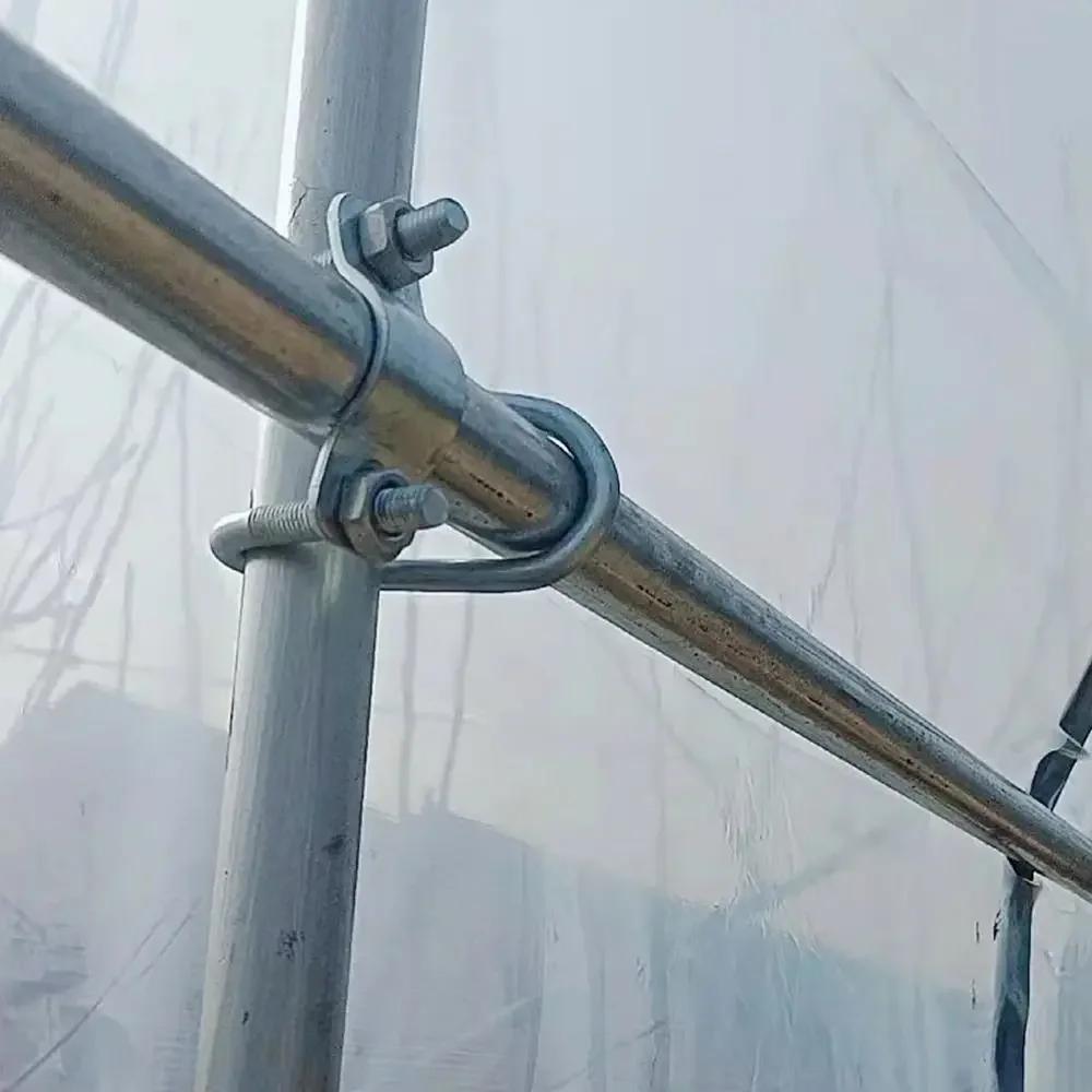 1 шт. Міцний подвійний U-подібний болт з перемичкою, затискач-перемичка, фіксатор для риштувань, хомутна трубка, оцинкований сталевий з'єднувач, затискач для труби