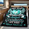 Dad'S Love Blanket Personalized Name Soft Comfortable Stylish Blanket Car Blanket Perfect For Travel Camping Outdoor Home Suitable For All Seasons