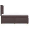 Box Spring Bed with Mattress Dark Brown 100x200 cm Fabric