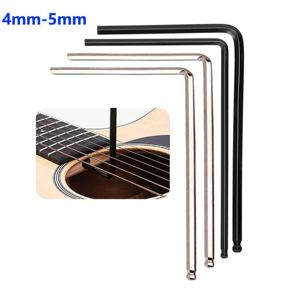 Metal Ball End Guitar Truss Rod Tool 4mm/5mm Regular Hex Wrench Truss Rod Acoustic Guitar Wrench