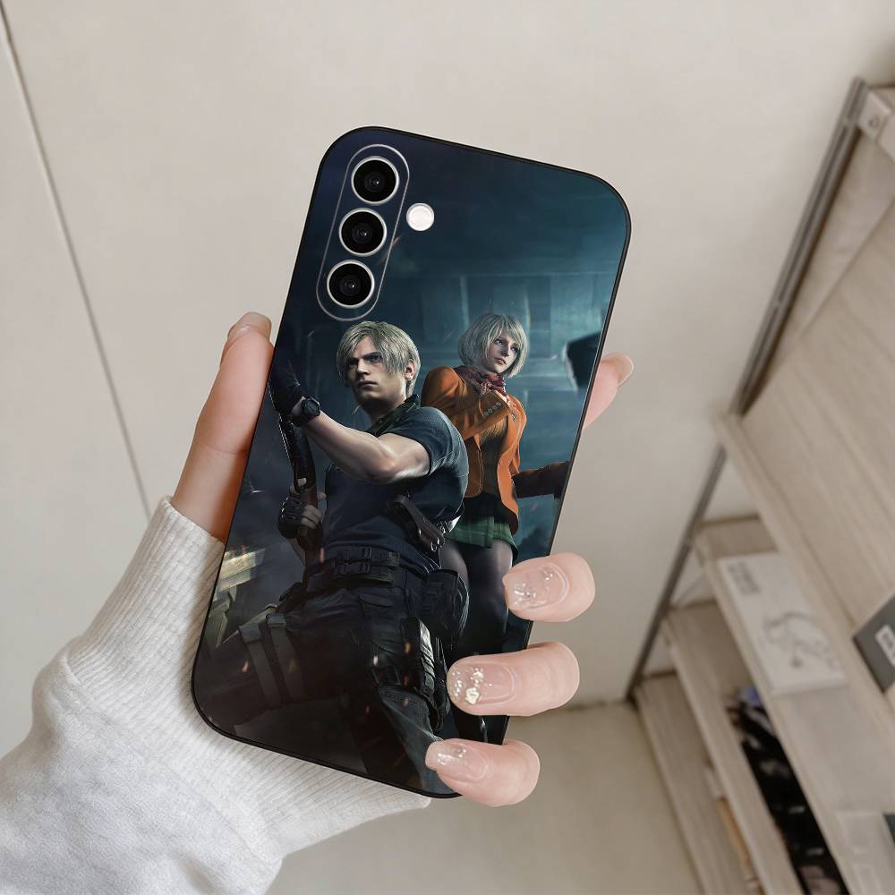 Game Resident Evil Requiem Leon S Phone Case For Samsung Galaxy A73,A72,A71,A70,A53,A52,A51,Others Soft Black Cover
