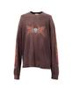 Kamiya “Skull Flame” Distressed L/S Tee - Brown