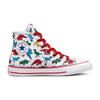 Converse Buty All Star Teen High płócienne z nadrukiem dinozaura Odporne na ścieranie Białe A01668C