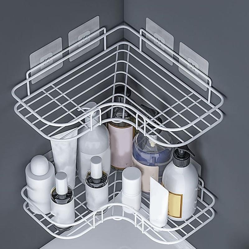 1 Stück Dreieckiges Badezimmerregal Ohne Bohren Wandmontiertes Küchen-Aufbewahrungsregal