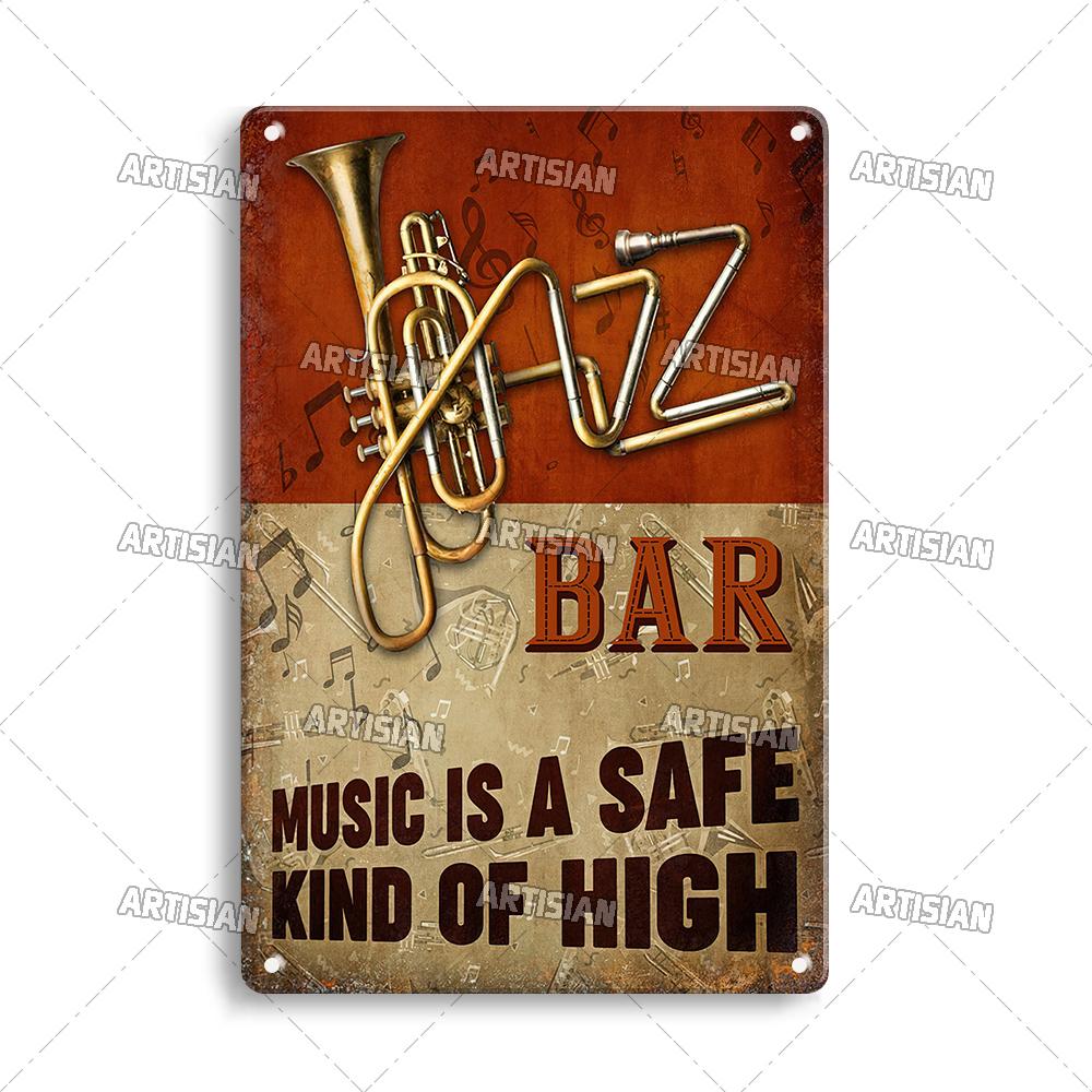 Künstler Musik Tanz Metallposter Trommel Blechschild Instrumentv Dekorative Platte Wanddekor Garage Bar Pub Club Hotel Küche