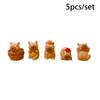 Mini Capybara Resin Miniature Figurine Resin Diy Accessories Desktop Small Ornaments Homemade Car Decoration Figurines