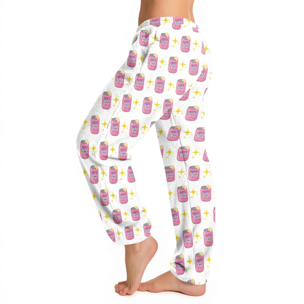 Women's Casual Fashion Print Casual Drawstring Elasticated Waist Pants