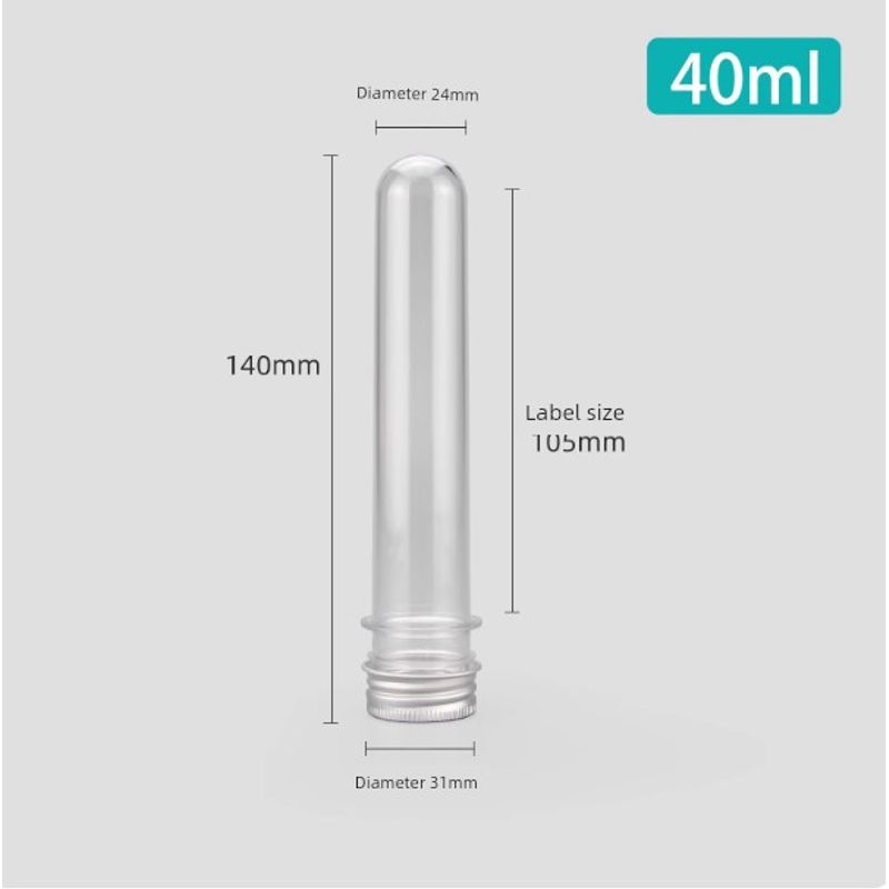 30ml/40ml/100ml Transparent Cylindrical Plastic Test Tube Mask Powder Bottles Bath Salts Candy Storage Bottle Fire Extinguisher Bottles