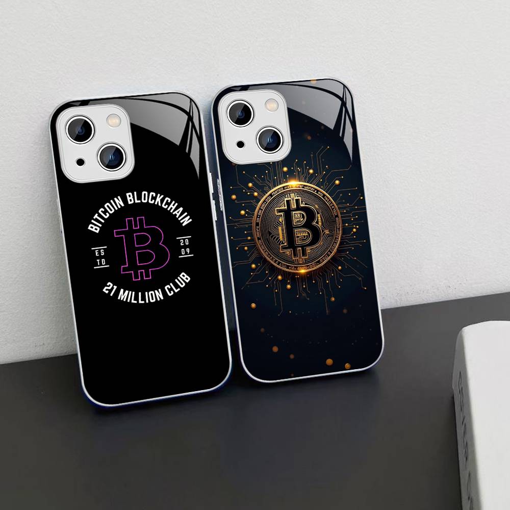 Bitcoin Tempered Glass For Iphone 14 13 12 11 Pro Mini XS MAX 14Plus X XS XR Cover