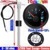 ZMFJH 0-90ohm 52MM Fuel Level Gauge with Warning 7 Color LED Fuel Level Sensor 100-550mm for Universal Auto Car Boat Yacht 12V24