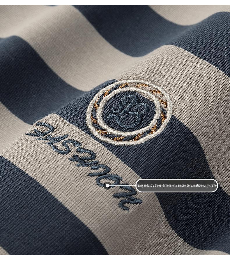 2024 Men's Casual Striped Crew Neck Pullover T-Shirt - Summer Short Sleeve