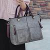 Women Vintage Zipper Rivet Pocket Casual Single Shoulder Bag