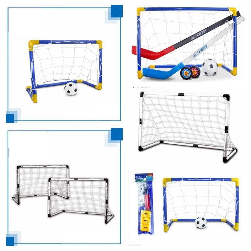 Kids' Portable Foldable Sports Goal: Indoor/Outdoor Soccer, Ball Hoop, Ice Hockey Net Toy