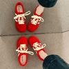 Retro Red German Training Shoes Women's 2025 Summer Explosion Versatile Flat Super Soft Forrest Gump Shoes Sports and Leisure Board Shoes