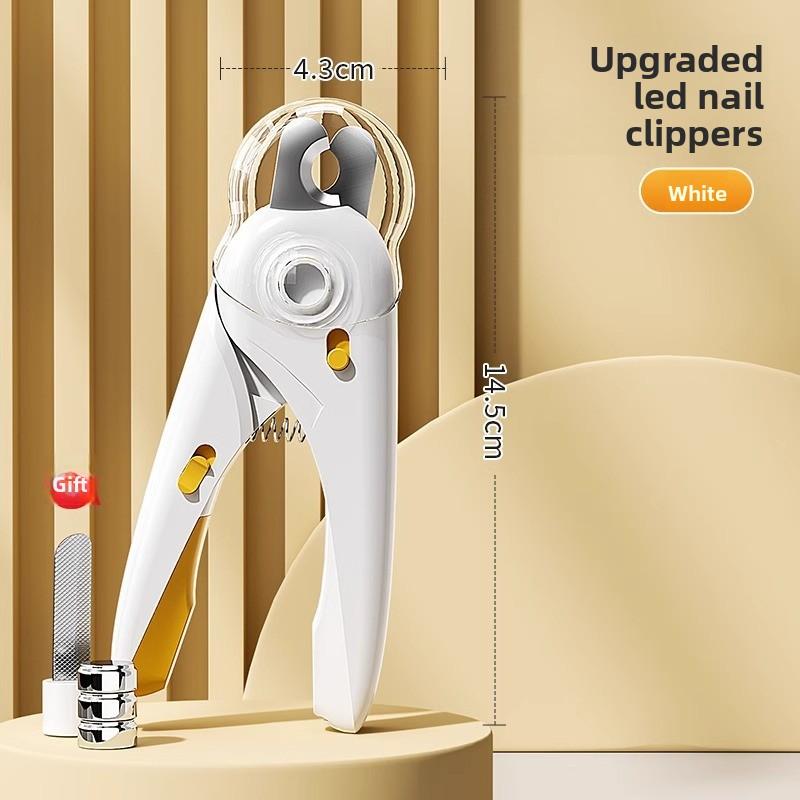 

Cat Nail Clippers, Cat Scissors, Dog Pet Knives and Pliers, Rabbit and Dog LED Light Scissors, Small Dog Supplies белый