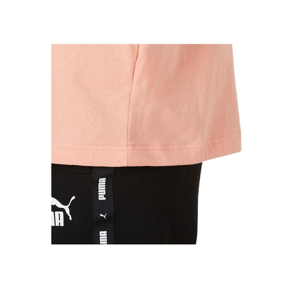 PUMA Downtown Graphic Fun Print Crew Neck Short Sleeve Drop Shoulder T-Shirt Men Tops Peach 535400-28
