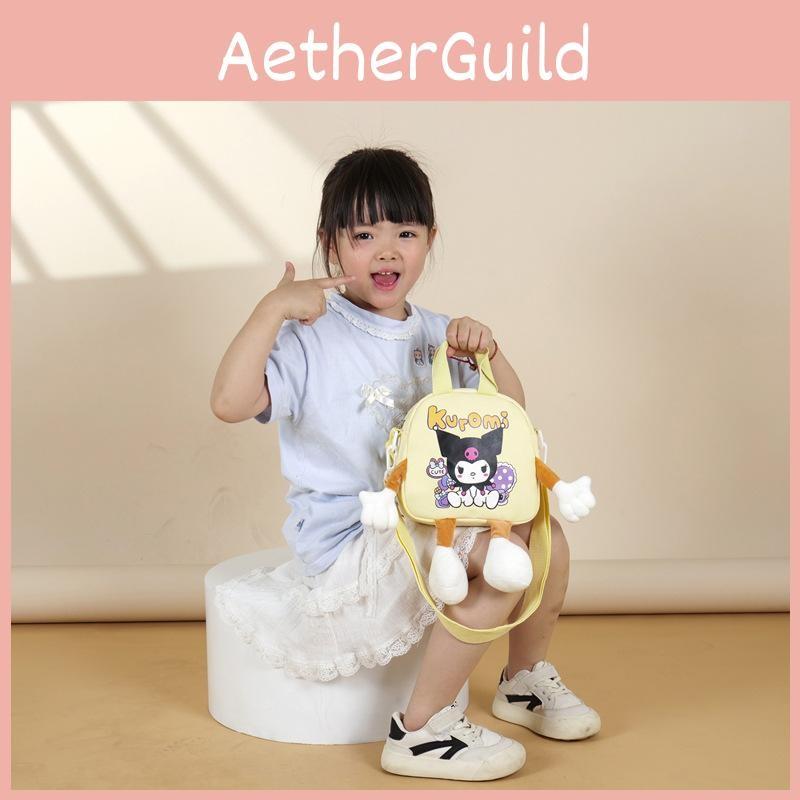 School Kid Kuromi Bag Cartoon Design Lightweight Nylon Material Outings Daily