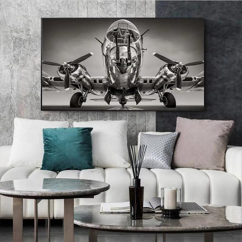 Vintage Aircraft Propeller Poster Prints Aviation Combat Aircraft Canvas Painting Wall Art Gift For Living Room Home Decor