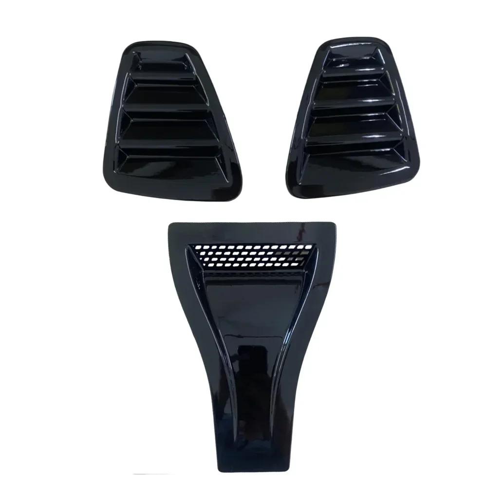 For Fiat Abarth 500 595 695 2016-2024 Bonnet Air Vents Engine Hood Front Vent + Rear Tail Light Cover Car Exterior Parts Carbon