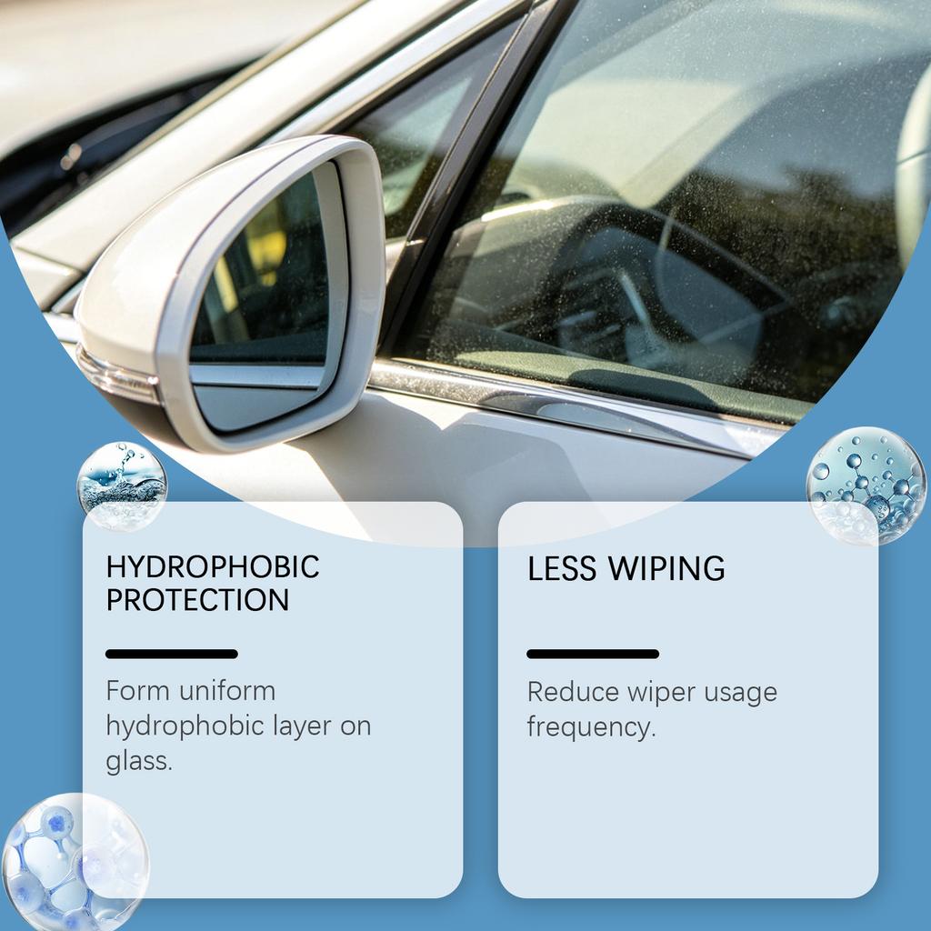 100ml Car Glass Rain Repellent Spray Windshield Rearview Mirror Anti Rain Agent Hydrophobic Coating Liquid Driving Vision Cleaner