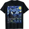 The Starry Painting Cryptids Bigfoot Alien Mothman UFO Funny T-Shirt