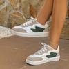Mode Damen Flats Herbst Neu Runde Zehenpartie Tiefer Ausschnitt Farblich passend Zum Schnüren Leichte Weiche Sohle Rutschfest Sportschuhe