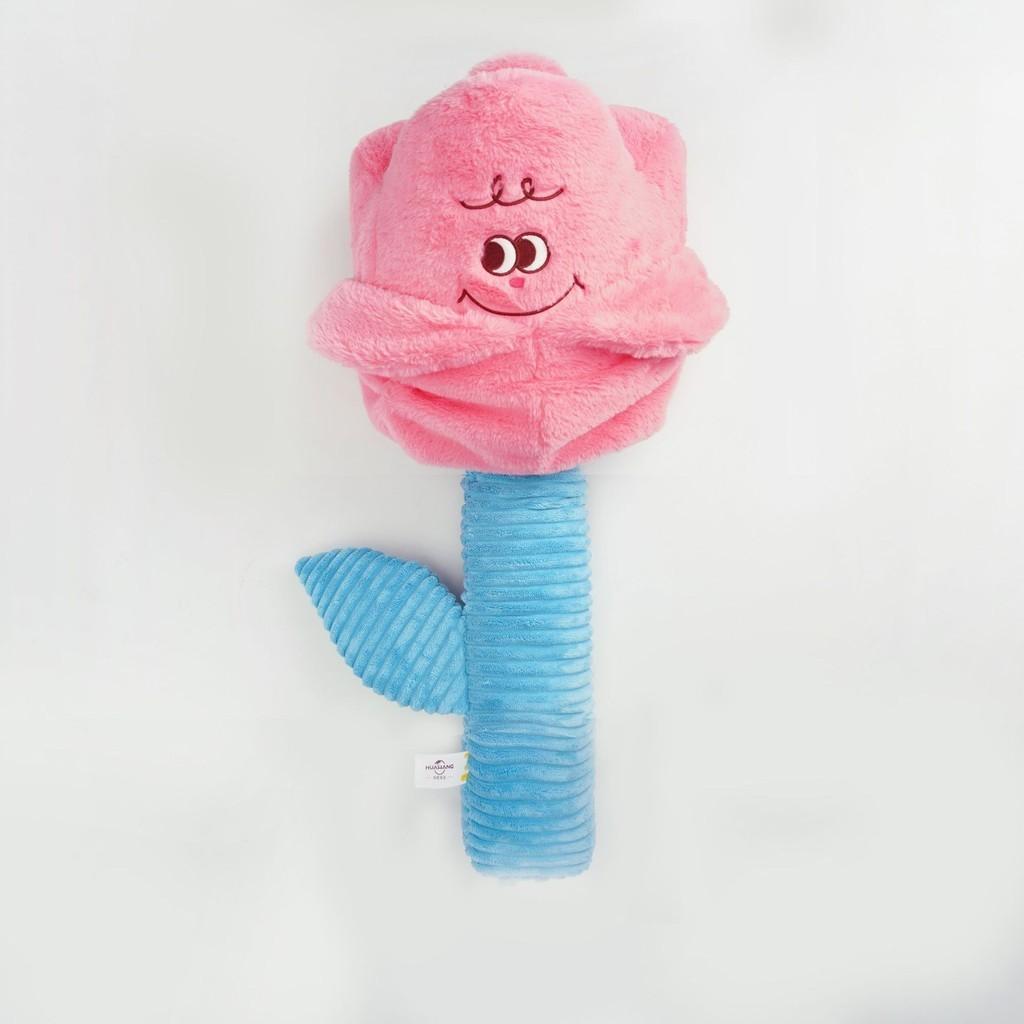 Schöne Plüsch-Rosenblüten in Gelb und Rosa, wahlweise 48 cm und 85 cm