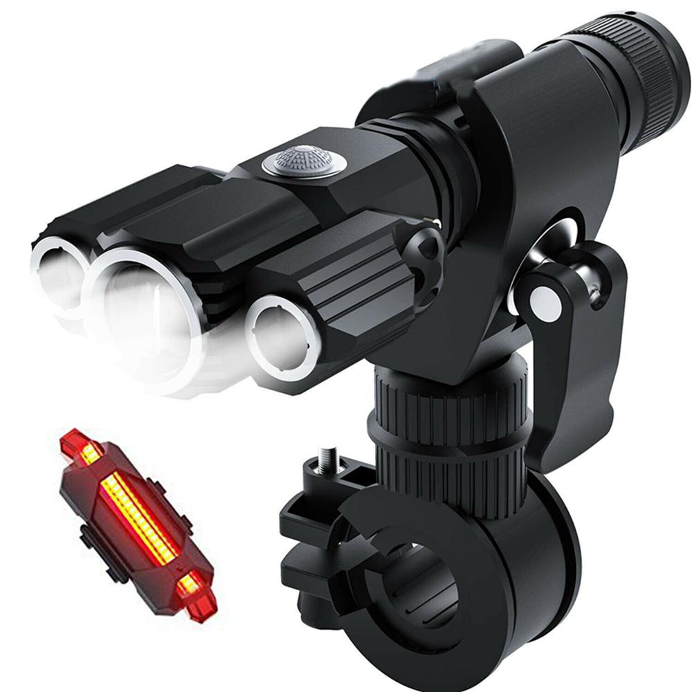Usb Rechargeable Led Bicycle Headlight Bike Head Light Front Lamp Set Cycling
