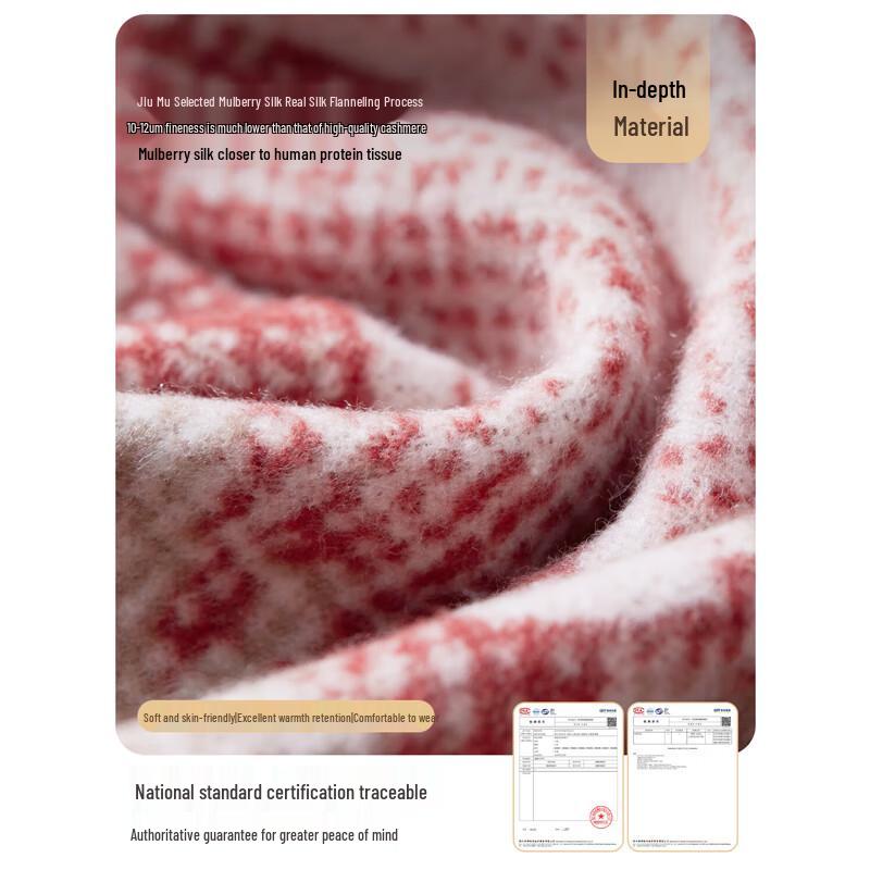 JIUMU Silk Brushed Shawl Scarf