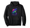 Fierce Rainbow Spinosaurus Roaring Dinosaur Art Hoodie
