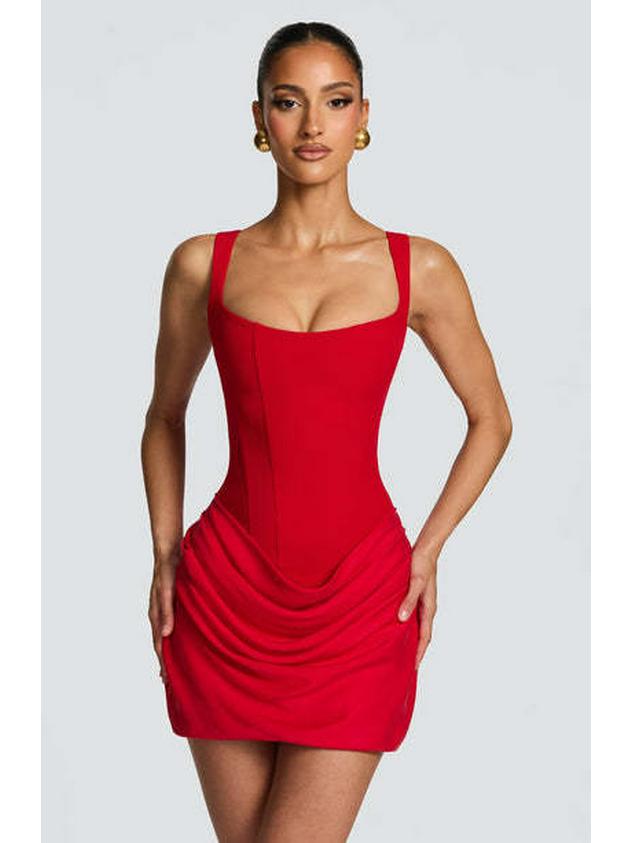 2025 European and American Spaghetti Strap Sexy Sleeveless Tie-Back Short Dress