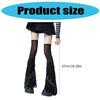 Maniche per gambe in rete estive Scaldamuscoli punk con teschio Calzettoni lunghi alla moda Maniche per gambe per sottoculture Streetwear per donna