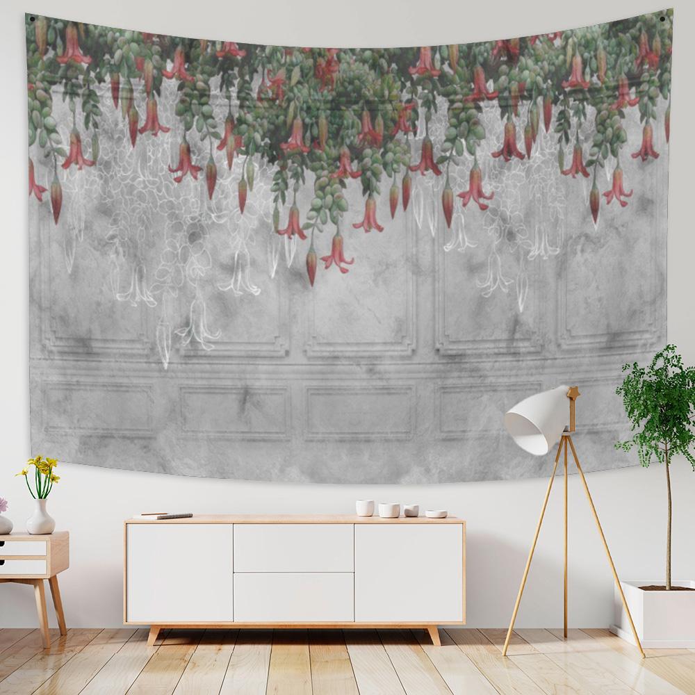 Beautiful Rose Bush Tapestry Wall Hanging Romantic Fresh Daisy Ins Style Wedding Party Background