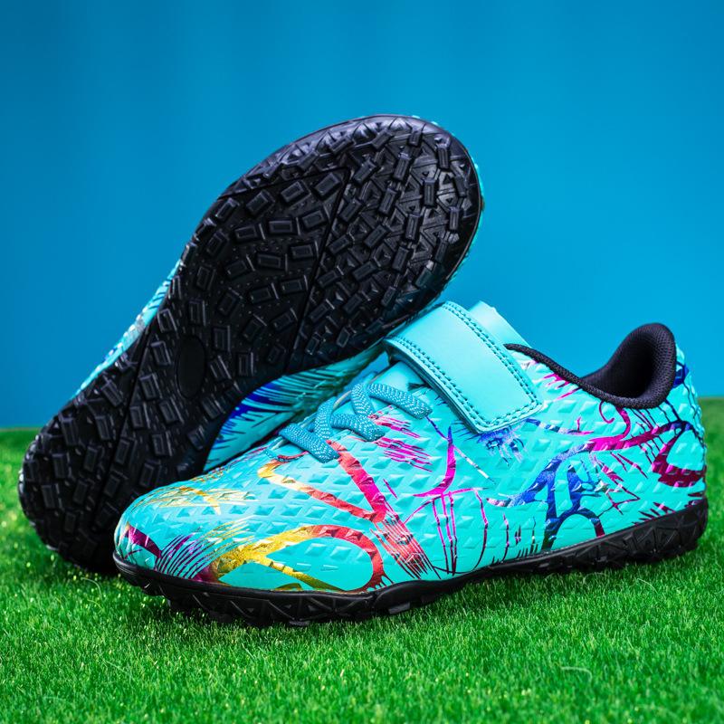 Small Game Training Batch Girls Campus Artificial Turf Broken Children Students Football Shoes Men Nails Velcro 2025 Shoes