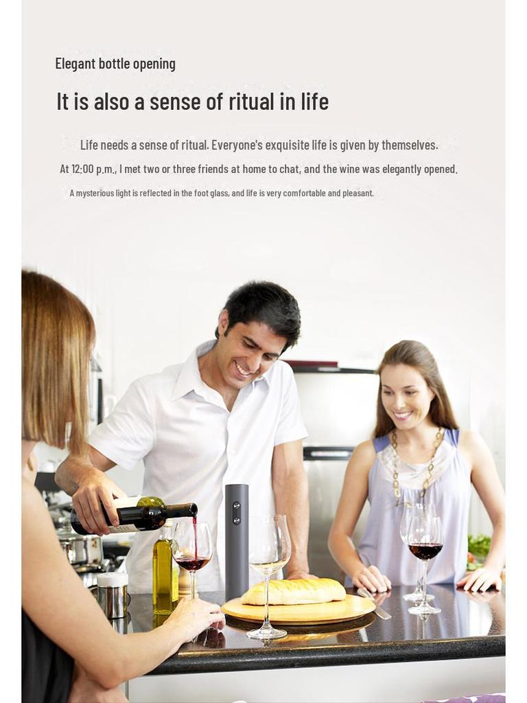 Cross-Border Electric Automatic Wine Bottle Opener, Plastic Material