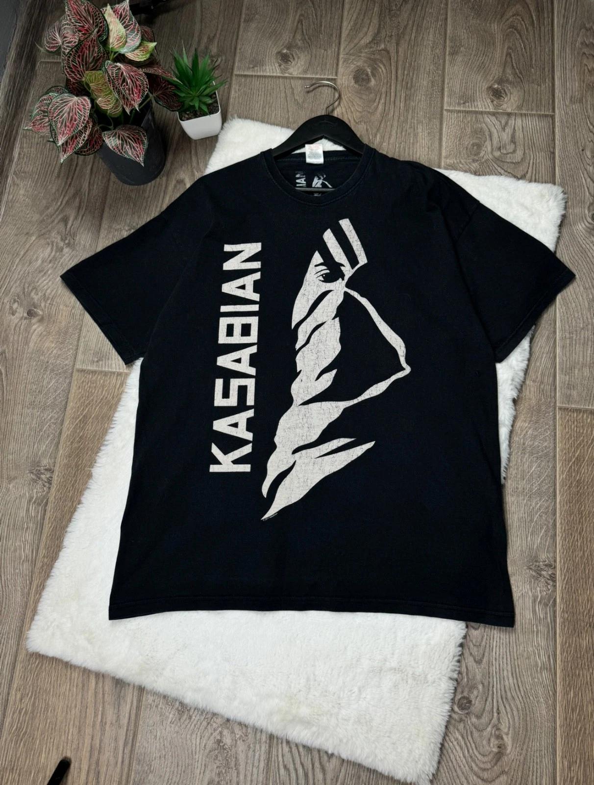 Футболка группы Kasabian 2011 Винтажная Рок-футболка Размер XL Черный 2XL